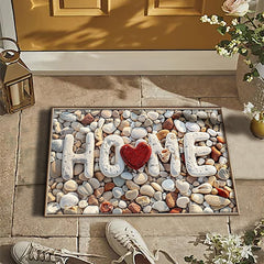 Valentine's Day Cobblestone Home Doormat Kitchen Mat Floor Mat Non-Slip Area Rug Oil Proof Rug Indoor Outdoor Mat Bedroom Decor Bathroom Mat Entrance Rug