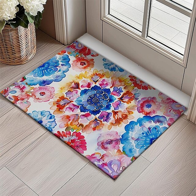 3D Flower Doormat Kitchen Mat Floor Mat Non-Slip Area Rug Oil Proof Rug Indoor Outdoor Mat Bedroom Decor Bathroom Mat Entrance Entryway Rug