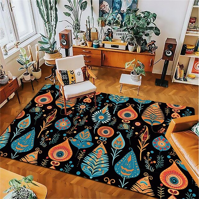 Quilting Art Dots Area Rug Kitchen Mat Non-Slip Oil Proof Floor Mat Livingroom Rug Indoor Outdoor Mat Bedroom Decor Bathroom Mat Entrance Rug Door Mat