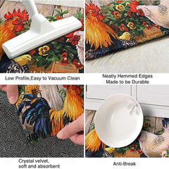 Farmhouse Chicken Area Rug Kitchen Mat Non-Slip Oil Proof Floor Mat Livingroom Rug Indoor Outdoor Mat Bedroom Decor Bathroom Mat Entrance Rug Door Mat