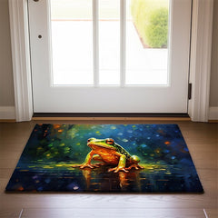 Frog Pound Doormat Floor Mats Washable Rugs Kitchen Mat Non-Slip Oil Proof Rug Indoor Outdoor Mat Bedroom Decor Bathroom Mat Entrance Rug