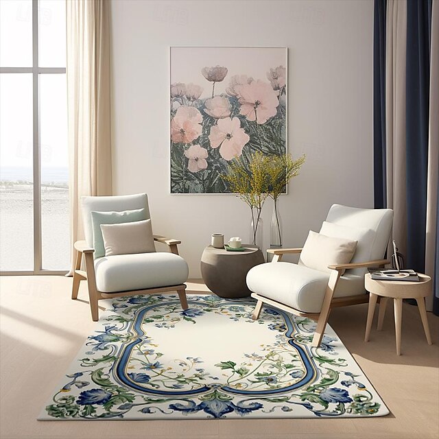 Spring Floral Fruit Area Rug Kitchen Mat Non-Slip Oil Proof Floor Mat Livingroom Rug Indoor Outdoor Mat Bedroom Decor Bathroom Mat Entrance Rug Door Mat Bird Tree of Life