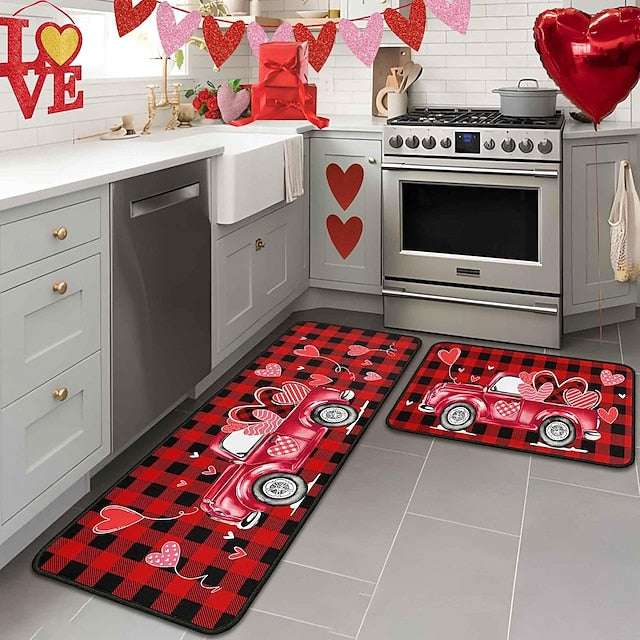 Valentine's Day Area Rug Kitchen Mat Non-Slip Oil Proof Floor Mat Livingroom Rug Indoor Outdoor Mat Bedroom Decor Bathroom Mat Entrance Rug Door Mat