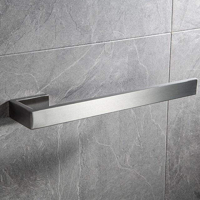 Matte Black Towel Rail 304 Stainless Steel Towel Bar, Mirror Polished, Brushed Wall Mounted Bathroom & Kitchen