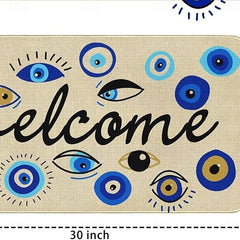 Evil Eyes Psychedelic Doormat Kitchen Mat Floor Mat Non-Slip Area Rug Oil Proof Rug Indoor Outdoor Mat Bedroom Decor Bathroom Mat Entrance Rug