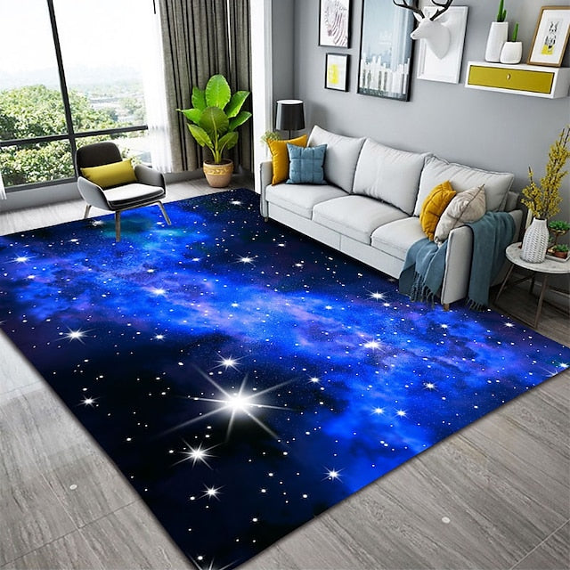 Galaxy Star Area Rug Rug for Livingroom Non Slip Floor Mat Bedside Livingroom Bedroom Indoor Outdoor