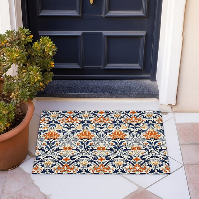 Totem Floral Doormat Floor Mats Washable Rugs Kitchen Mat Non-Slip Oil Proof Rug Indoor Outdoor Mat Bedroom Decor Bathroom Mat Entrance Rug