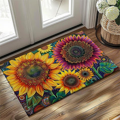 Big Sun Flowers Doormat Floor Mats Washable Rugs Kitchen Mat Non-Slip Oil Proof Rug Indoor Outdoor Mat Bedroom Decor Bathroom Mat Entrance Rug