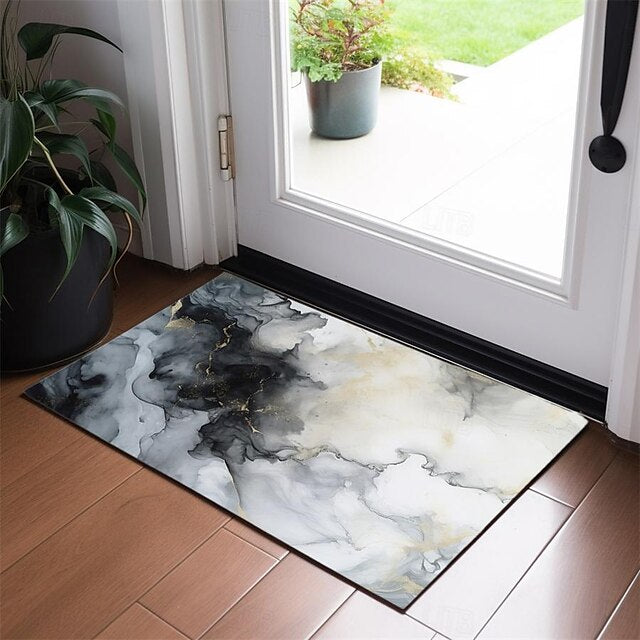 Marble Pattern Doormat Floor Mats Washable Rugs Kitchen Mat Non-Slip Oil Proof Rug Indoor Outdoor Mat Bedroom Decor Bathroom Mat Entrance Rug