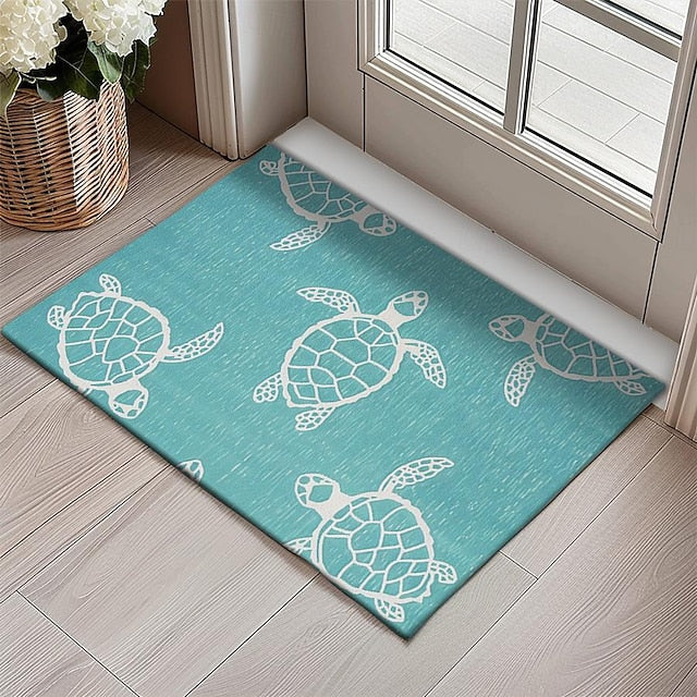 Sea Turtle Doormat Kitchen Mat Floor Mat Non-Slip Area Rug Oil Proof Rug Indoor Outdoor Mat Bedroom Decor Bathroom Mat Entrance Rug