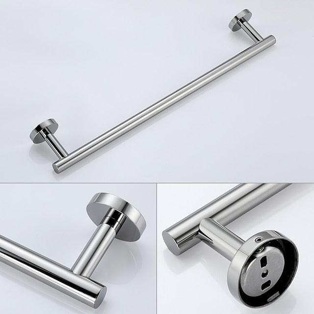 Wall Mounted Towel Rail, Bath Accessories Thicken Stainless Steel Shower Towel Rack for Bathroom, Towel Holder 30-60cm