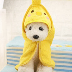 Dog Cat Bath Towel Dog Dry Robe Cute Leisure Winter Breathable Soft Washable Comfortable Outdoor Casual Daily Dog Clothing for Bichon Frise Pomeranian Baby Pet Papillon Small