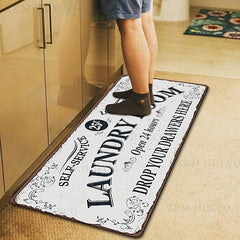 Laundry Mat Rug Kitchen Mat Non-Slip Oil Proof Rug Indoor Outdoor Mat Bedroom Decor Bathroom Mat Entrance Rug Door Mat