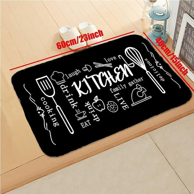 Modern Kitchen Rug Entrance Door Mat Decoration Living Room Rug Home Bedroom Bedside Corridor Floor Bathroom Non-Slip Floor Mat