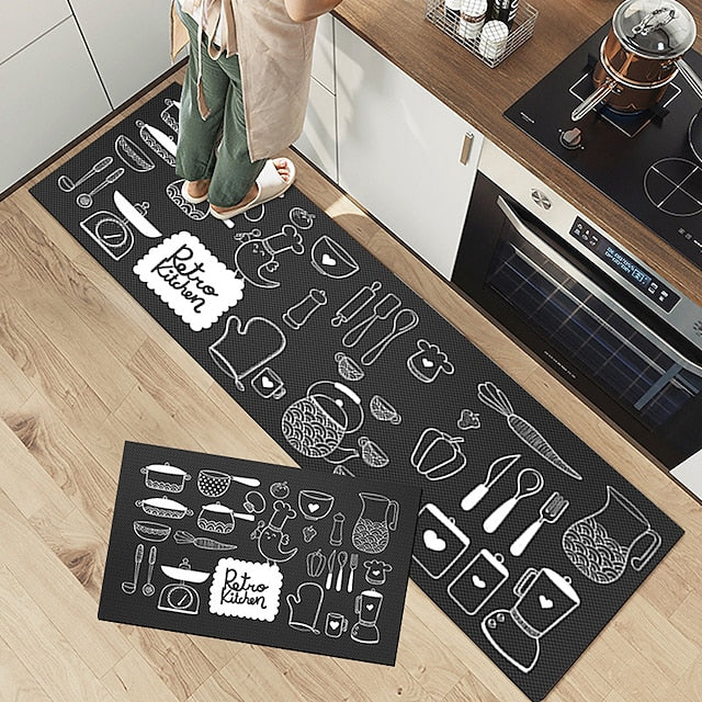 Seasoning Kitchen Mat Non-Slip Oil Proof Rug Indoor Outdoor Mat Bedroom Decor Bathroom Mat Entrance Rug Door Mat