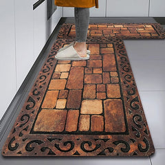 Floor Tile Diatomaceous Earth Kitchen Rug Super Absorbent Kitchen Door Quick-Drying Foot Mat Entry Door Mat Non-Slip Carpet