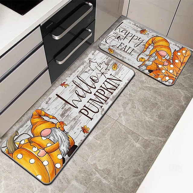 Autumn Pumpkin Truck Area Rug Kitchen Mat Non-Slip Oil Proof Floor Mat Livingroom Rug Indoor Outdoor Mat Bedroom Decor Bathroom Mat Entrance Rug Door Mat