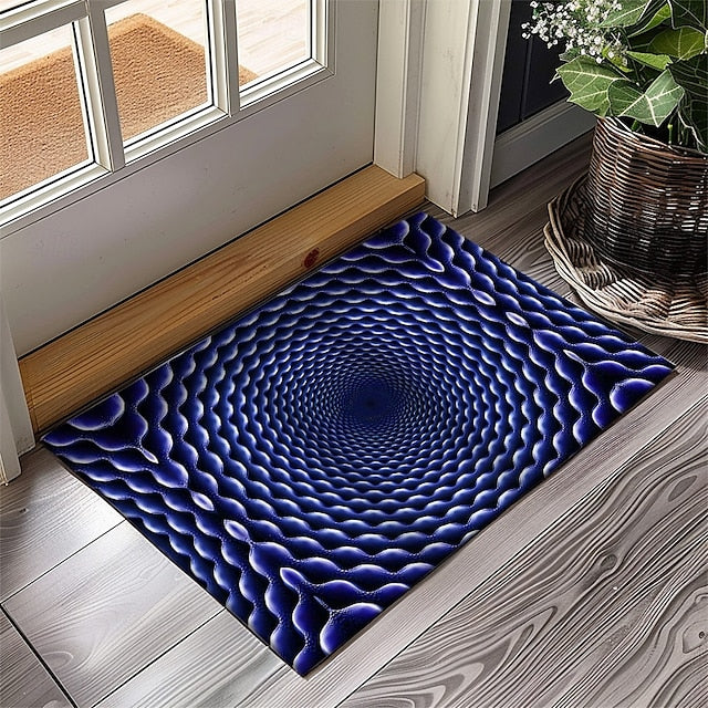 3D Vortex Doormat Kitchen Mat Floor Mat Non-Slip Area Rug Oil Proof Rug Indoor Outdoor Mat Bedroom Decor Bathroom Mat Entrance Rug Optical Illusion