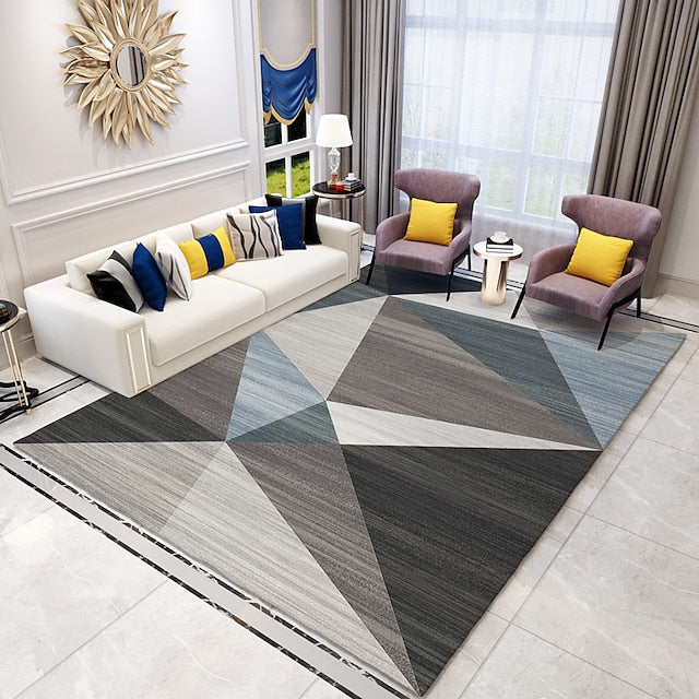 Geometric Living Room Floor Mat Carpet Abstract Area Rug Bedroom Bedside Covered Rectangular Coffee Table Carpet