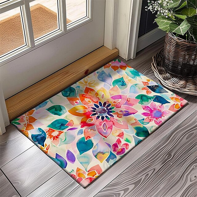 3D Flower Doormat Kitchen Mat Floor Mat Non-Slip Area Rug Oil Proof Rug Indoor Outdoor Mat Bedroom Decor Bathroom Mat Entrance Entryway Rug