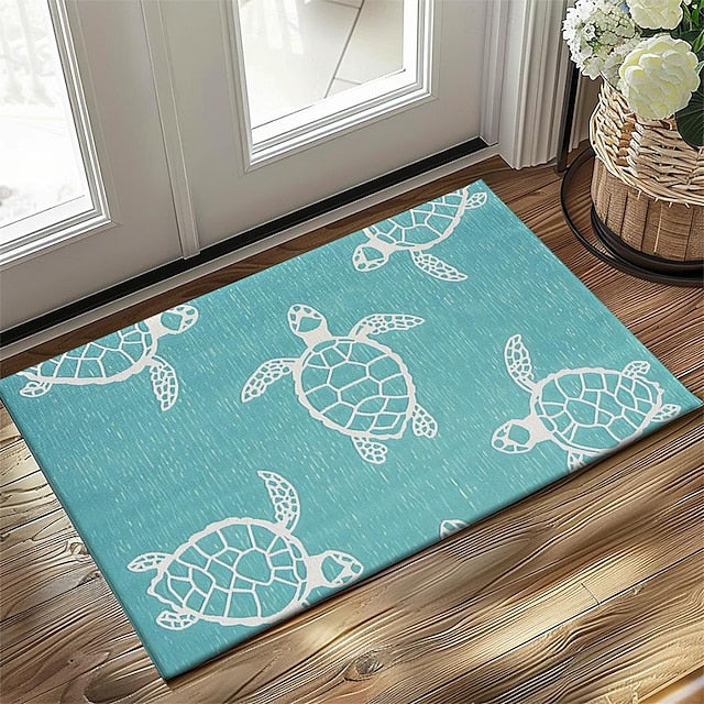 Sea Turtle Doormat Kitchen Mat Floor Mat Non-Slip Area Rug Oil Proof Rug Indoor Outdoor Mat Bedroom Decor Bathroom Mat Entrance Rug