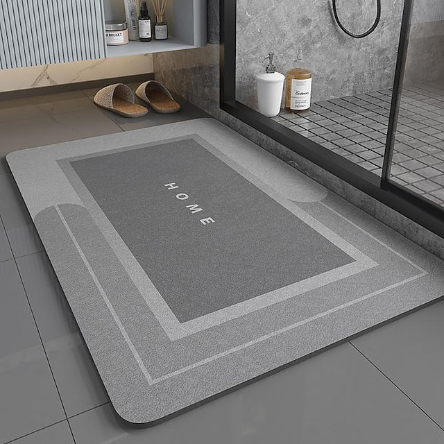 Diatomaceous Earth Bath Mat Super Absorbent Toilet Door Quick-Drying Foot Mat Entry Door Mat Non-Slip Mat