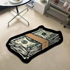 Dollar Bill Rug Art Money Creative Carpet Cozy Soft Bedroom Carpets Bedside Rugs Living Room Decoration Rug Non-Slip Absorbent Floor Mats