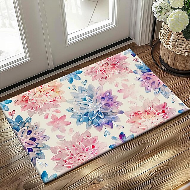 3D Flower Doormat Kitchen Mat Floor Mat Non-Slip Area Rug Oil Proof Rug Indoor Outdoor Mat Bedroom Decor Bathroom Mat Entrance Entryway Rug