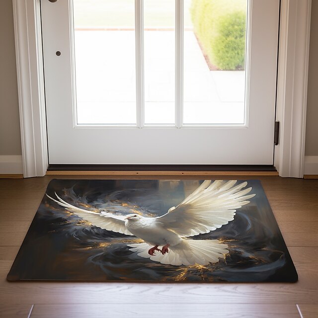 Peace Dove Doormat Floor Mats Washable Rugs Kitchen Mat Boho Non-Slip Oil Proof Rug Indoor Outdoor Mat Bedroom Decor Bathroom Mat Entrance Rug