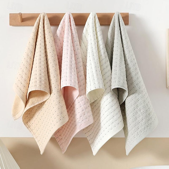 Japanese And Korean Muji Style Cotton Gauze Gift Towel Waffle Soft, Breathable And Absorbent Adult Face Towel