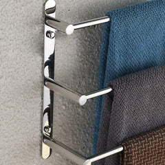 3-Tiers Towel Rack Stainless Steel Bath Towel Bar  Towel Rail Wall Mount Mirror Polished Silvery 60/70cm