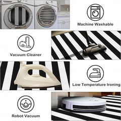 Striped Doormat Kitchen Mat Floor Mat Non-Slip Area Rug Oil Proof Rug Indoor Outdoor Mat Bedroom Decor Bathroom Mat Entrance Rug