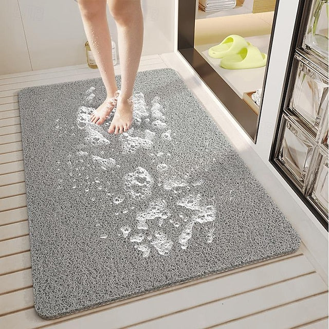 Shower Mat for Inside Shower, Loofah Bath Mat Non Slip Anti Mould Antibacterial Soft PVC Bathtub Mat for Bathroom Wet Shower Areas