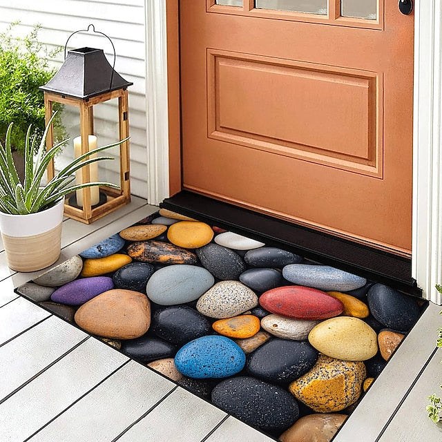 Valentine's Day Love Cobblestone Doormat Kitchen Mat Floor Mat Non-Slip Area Rug Oil Proof Rug Indoor Outdoor Mat Bedroom Decor Bathroom Mat Entrance Rug