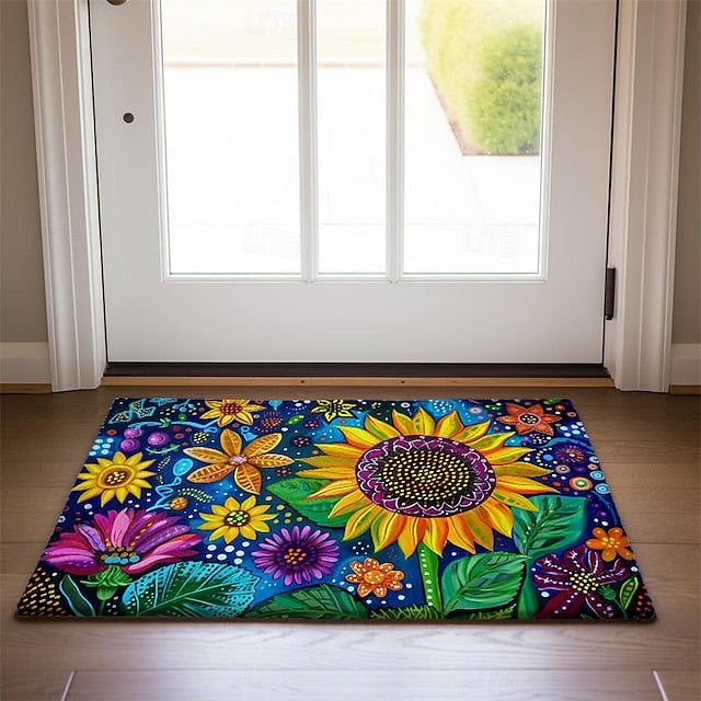 Autumn Sunflowers Doormat Kitchen Mat Floor Mat Non-Slip Area Rug Oil Proof Rug Indoor Outdoor Mat Bedroom Decor Bathroom Mat Entrance Rug