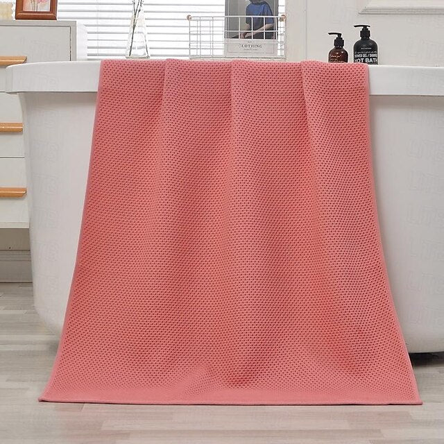 Waffle Style 100% Cotton Bath Towel, Lightweight, Breathable, Absorbent, And Quick Drying Japanese Honeycomb Bath Towel Multi Colors