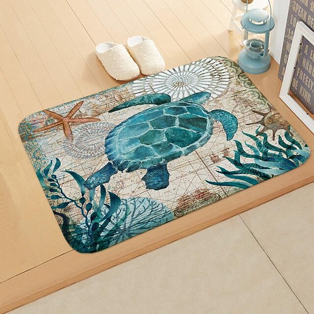 Sea Turtles Doormat,Floor mats Washable Rugs Kitchen Mat Welcome Mats Outdoor, Front Door Rug Outdoor Entrance, Rubber Mats Outside for Entryway, Patio, High Traffic Areas