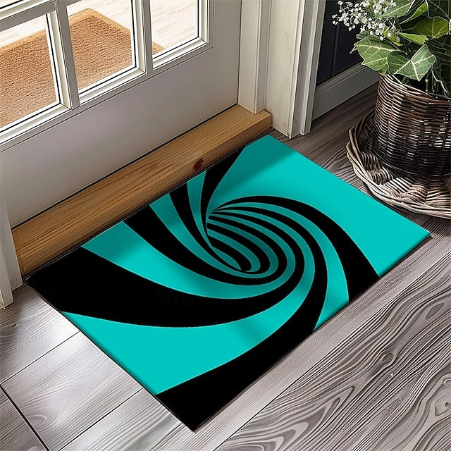 3D Vortex Doormat Kitchen Mat Floor Mat Non-Slip Area Rug Oil Proof Rug Indoor Outdoor Mat Bedroom Decor Bathroom Mat Entrance Rug Optical Illusion