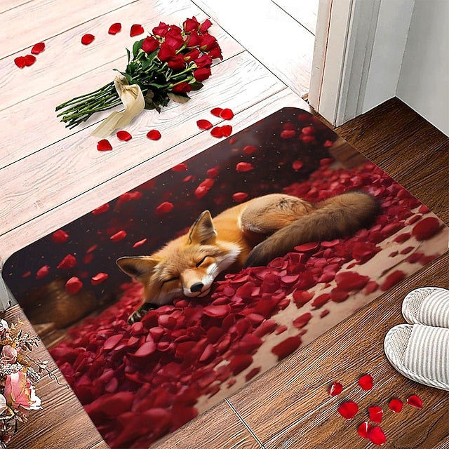 Valentine's Day Doormat Kitchen Mat Floor Mat Non-Slip Area Rug Oil Proof Rug Indoor Outdoor Mat Bedroom Decor Bathroom Mat Entrance Rug