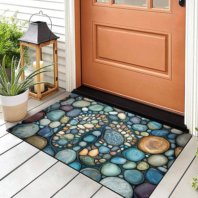 Valentine's Day Love Cobblestone Doormat Kitchen Mat Floor Mat Non-Slip Area Rug Oil Proof Rug Indoor Outdoor Mat Bedroom Decor Bathroom Mat Entrance Rug