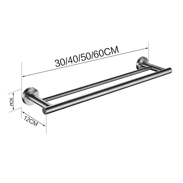 Towel Rack Wall Mounted Stainless Steel Towel Bar 2-tier Towel Rail (Golden/Chrome/Black/Brushed Nickel)