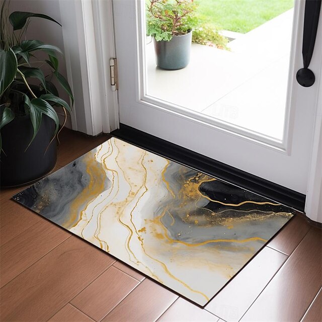 Marble Pattern Doormat Floor Mats Washable Rugs Kitchen Mat Non-Slip Oil Proof Rug Indoor Outdoor Mat Bedroom Decor Bathroom Mat Entrance Rug