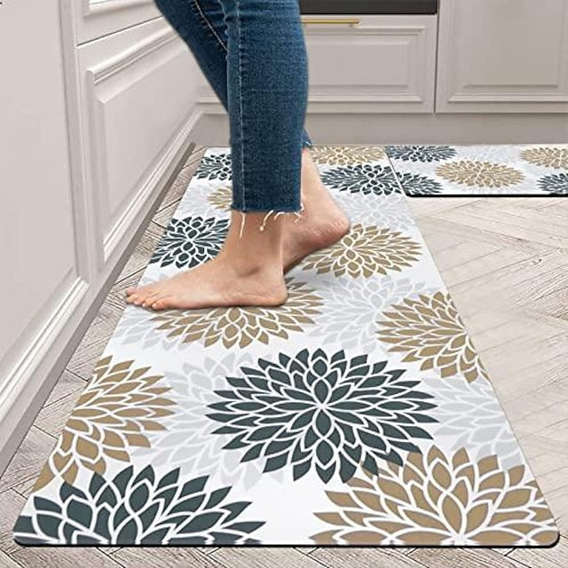 Anti Fatigue Kitchen Rug Non Slip Kitchen Mats Floor Mat Cushioned Area Rugs Waterproof Comfort Standing Mat Runner for Kitchen