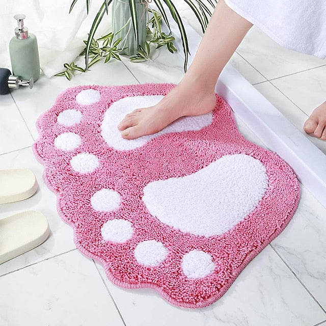 Bath Mat Non-slip Bathroom Rugs Mats Water Absorbent Non-Slip Mat Used in Bathroom, Shower, Room, Etc.Soft Flocking Bath Mat Machine Washable Bath Mat Bathroom Mat