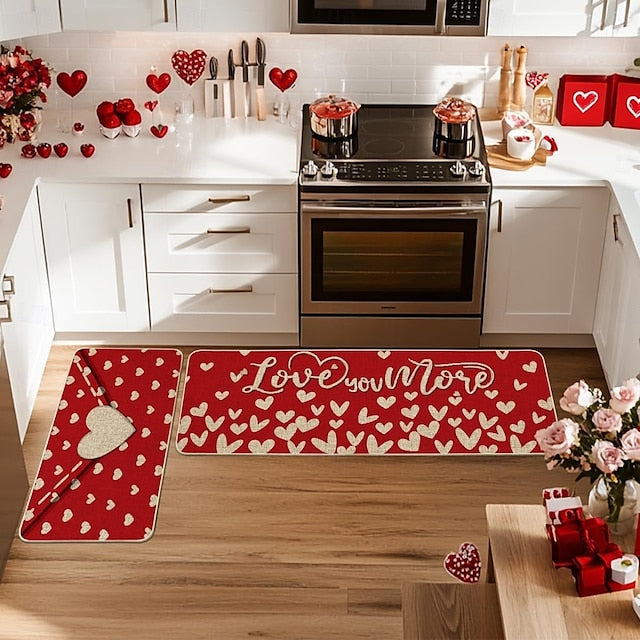 Valentine's Day Area Rug Kitchen Mat Non-Slip Oil Proof Floor Mat Livingroom Rug Indoor Outdoor Mat Bedroom Decor Bathroom Mat Entrance Rug Door Mat