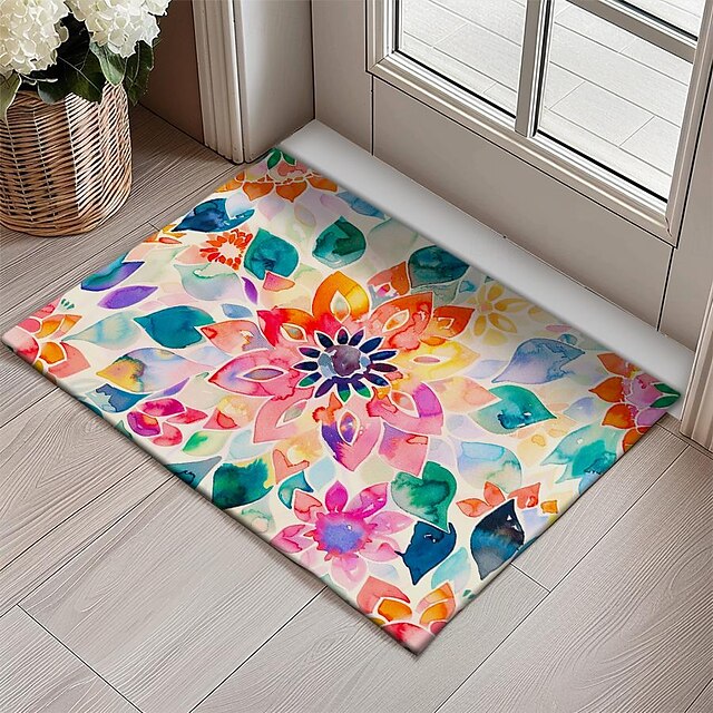 3D Flower Doormat Kitchen Mat Floor Mat Non-Slip Area Rug Oil Proof Rug Indoor Outdoor Mat Bedroom Decor Bathroom Mat Entrance Entryway Rug