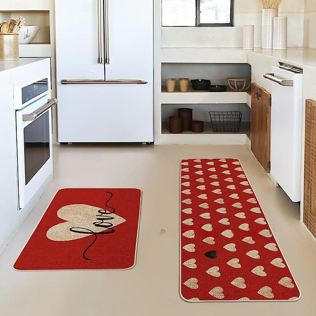 Valentine's Day Area Rug Kitchen Mat Non-Slip Oil Proof Floor Mat Livingroom Rug Indoor Outdoor Mat Bedroom Decor Bathroom Mat Entrance Rug Door Mat