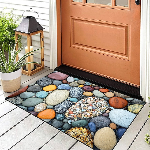 Valentine's Day Love Cobblestone Doormat Kitchen Mat Floor Mat Non-Slip Area Rug Oil Proof Rug Indoor Outdoor Mat Bedroom Decor Bathroom Mat Entrance Rug