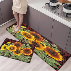 Sunflowers Area Rug Kitchen Mat Non-Slip Oil Proof Floor Mat Livingroom Rug Indoor Outdoor Mat Bedroom Decor Bathroom Mat Entrance Rug Door Mat