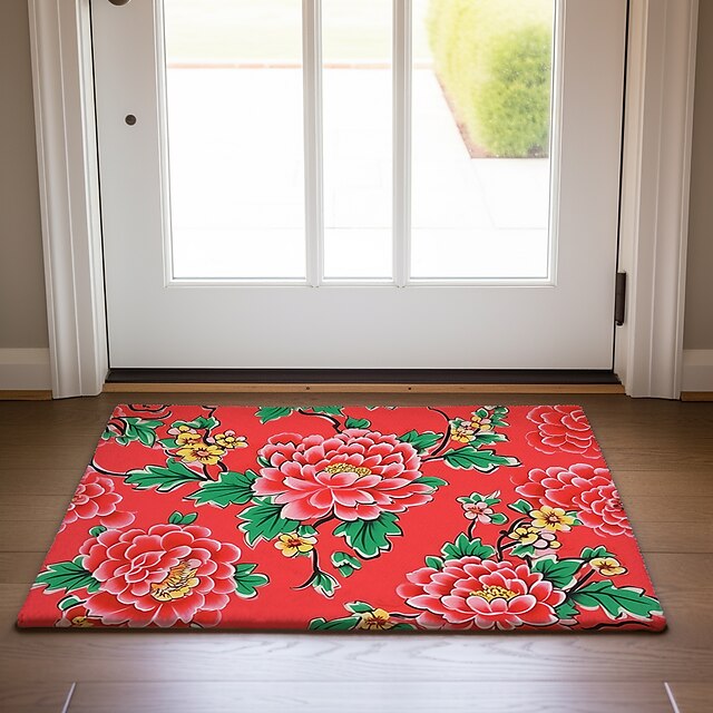 Big Floral Doormat Floor Mats Washable Rugs Kitchen Mat Non-Slip Oil Proof Rug Indoor Outdoor Mat Bedroom Decor Bathroom Mat Entrance Rug